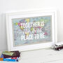 Personalised World Map Print For Couple, thumbnail 2 of 4
