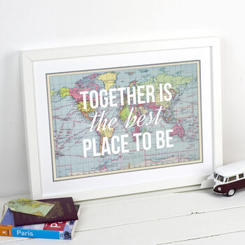 Personalised World Map Print For Couple, 2 of 4