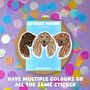 Personalised Afghan Hound Dog Face Stickers, thumbnail 2 of 8