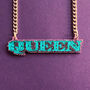 Queen Acrylic Statement Necklace, thumbnail 1 of 2