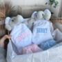 Twin Baby Boy Elephant Comforter Gift Box, thumbnail 2 of 4