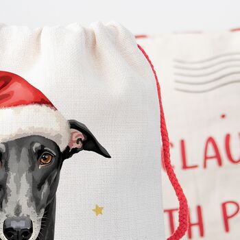 Personalised Greyhound Santa Sack, 2 of 3