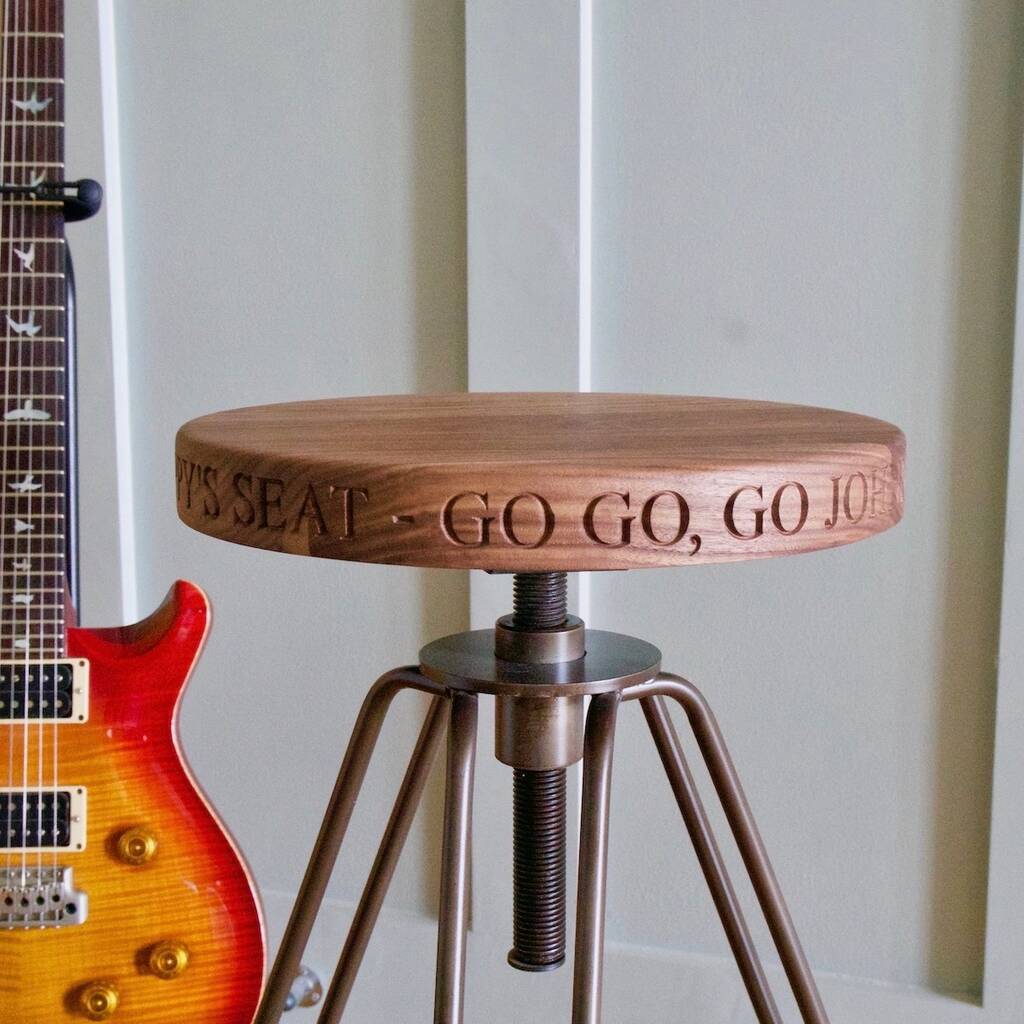 Personalised Wooden And Steel Stool, 1 of 4