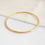 Classic Gold Plated Tarnish Resistant Bangle, thumbnail 1 of 4