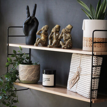 Black And Natural Wood Shelf, 7 of 7