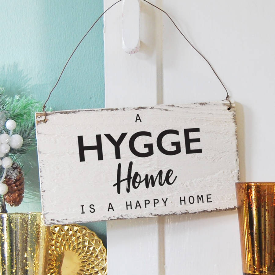 hygge home wooden sign by delightful living | notonthehighstreet.com