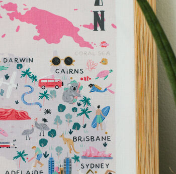 Australia Inky Illustrated Map, 4 of 5