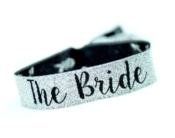 Bride Tribe Silver/Black Hen Party Wristband Favours, 12 of 12