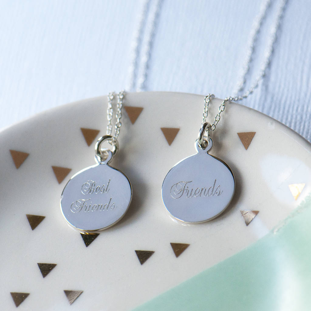 Friend, Best Friends Sterling Silver Necklace By Grace & Valour