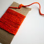 Hand Knit Textured Cushion In Rust, thumbnail 7 of 7