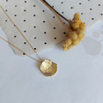 Small Rose Pressed Flower Necklace Gold Plated, 4 of 10