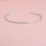 Thin Hammered Cuff In Sterling Silver, thumbnail 6 of 8