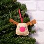 Reindeer Handmade Christmas Decoration Bright, thumbnail 1 of 2