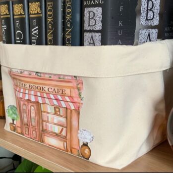 Book Cafe Cosy Cream Book Basket, 5 of 5