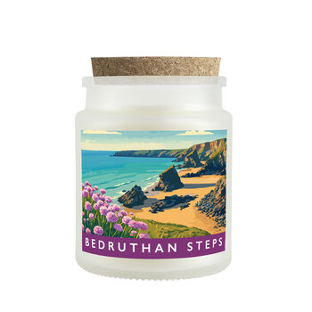Bedruthan Steps Scented Glass Jar Candle • Cornwall Beach • Cornish Gift • Coastal Living • Gift Box, 2 of 3