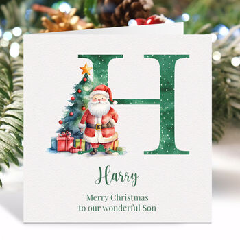 Personalised Initial Christmas Card, 3 of 5