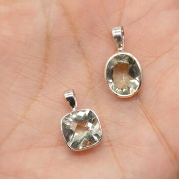 Green Amethyst Silver Necklace: February Birthstone, 9 of 12