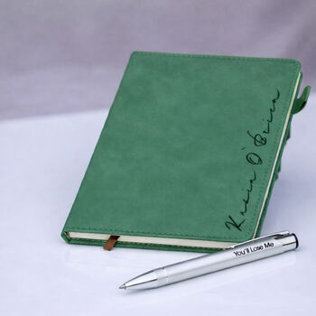 Personalised Notebook And Pen Set – Custom Name Gift – Multiple Colours, 7 of 12