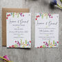 Digital Wildflower Floral Save The Dates, thumbnail 3 of 4