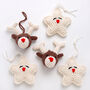 Reindeer And Christmas Star Baubles Crochet Kit, thumbnail 7 of 10