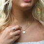 18ct Gold Plated And Opal Set Personalised Pendant, thumbnail 1 of 4