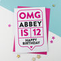 Omg 12th Birthday Card Personalised, thumbnail 2 of 3