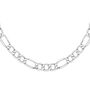 Mens Sterling Silver Statement Figaro Chain Necklace, thumbnail 3 of 9
