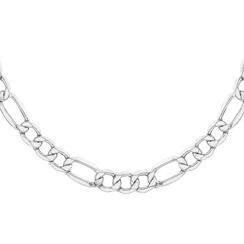Mens Sterling Silver Statement Figaro Chain Necklace, 3 of 9