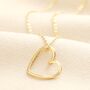 Stainless Steel Organic Shape Heart Outline Pendant Necklace, thumbnail 1 of 6