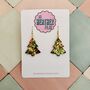 Sparkly Christmas Tree Glitter Resin Earrings / Christmas Gift / Secret Santa Gift, thumbnail 1 of 11