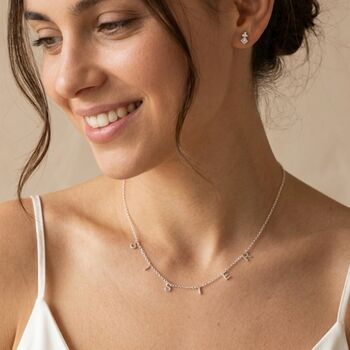 Personalised Silver Initial Necklace, 6 of 11