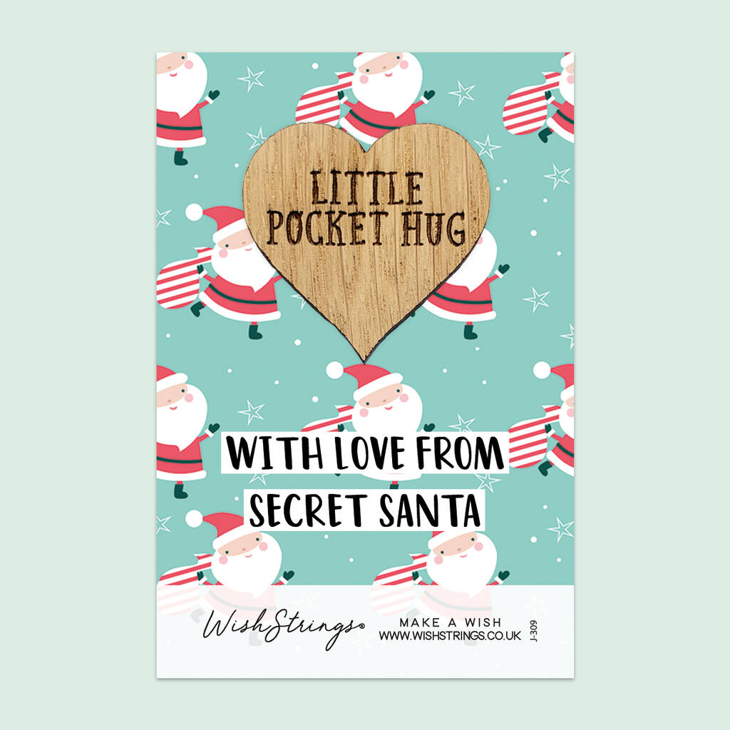 With Love From Secret Santa Little Pocket Hug, 1 of 3
