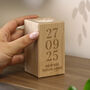 Personalised Anniversary Date Wooden Tealight Holder, thumbnail 3 of 4