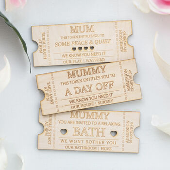 Personalised Mother's Day Treat Ticket, 2 of 5