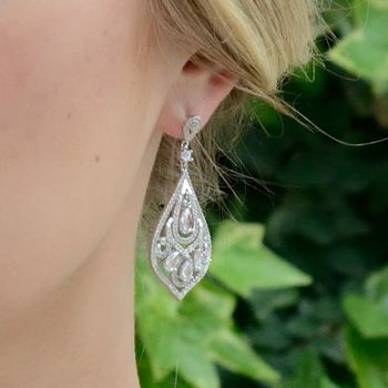 Vintage Style Crystal Chandelier Earrings, 2 of 4