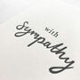 'With Sympathy' Letterpress Card, thumbnail 2 of 2