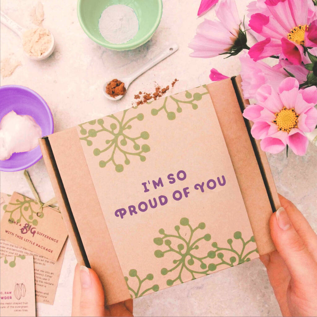 Proud Of You Vegan Organic Face Mask Letterbox Gift, 1 of 11