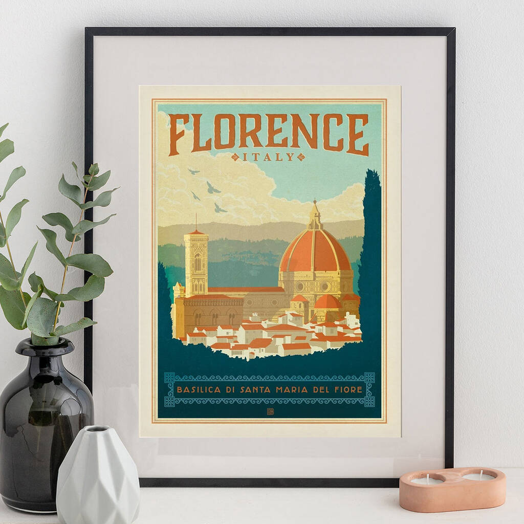 Skærm mål Identificere Florence Travel Print By I Heart Travel Art. | notonthehighstreet.com