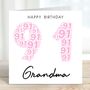Personalised 91st Birthday Card For Her, thumbnail 1 of 2