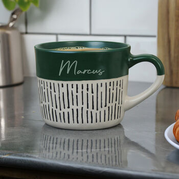 Personalised Green Ceramic Mug Coffee Lover Gift, 3 of 3