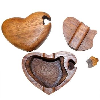 Wooden Bali Heart Box, 2 of 2