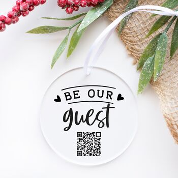 Be Our Guest Wi Fi Internet Password Qr Code Decoration, 2 of 2