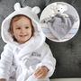 Personalised White Baby Gown With Bear Comforter Set, thumbnail 1 of 12
