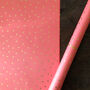 Gold Foiled Coral Stars Wrapping Paper Two Sheets, thumbnail 1 of 4