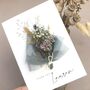 Thank You Personalised Dried Flower Bouquet Card, thumbnail 1 of 9