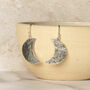 Sterling Silver Large Crescent Moon Earrings, thumbnail 1 of 3