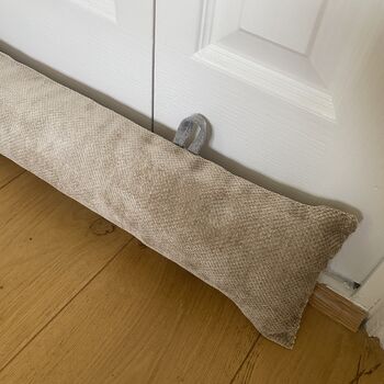 Personalised Draught Excluder With Filling And Hoops, 10 of 10