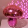 Pink Mirror Mushroom LED Disco Light, thumbnail 1 of 4