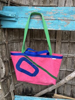 Gennaker Upcycled Sailcloth Two Handle Bag, 5 of 6