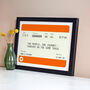 Personalised Train Ticket Wedding Print, thumbnail 3 of 3